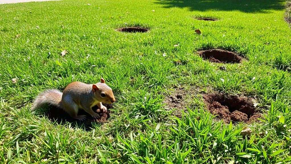 squirrel damage vs raccoon damage lawn