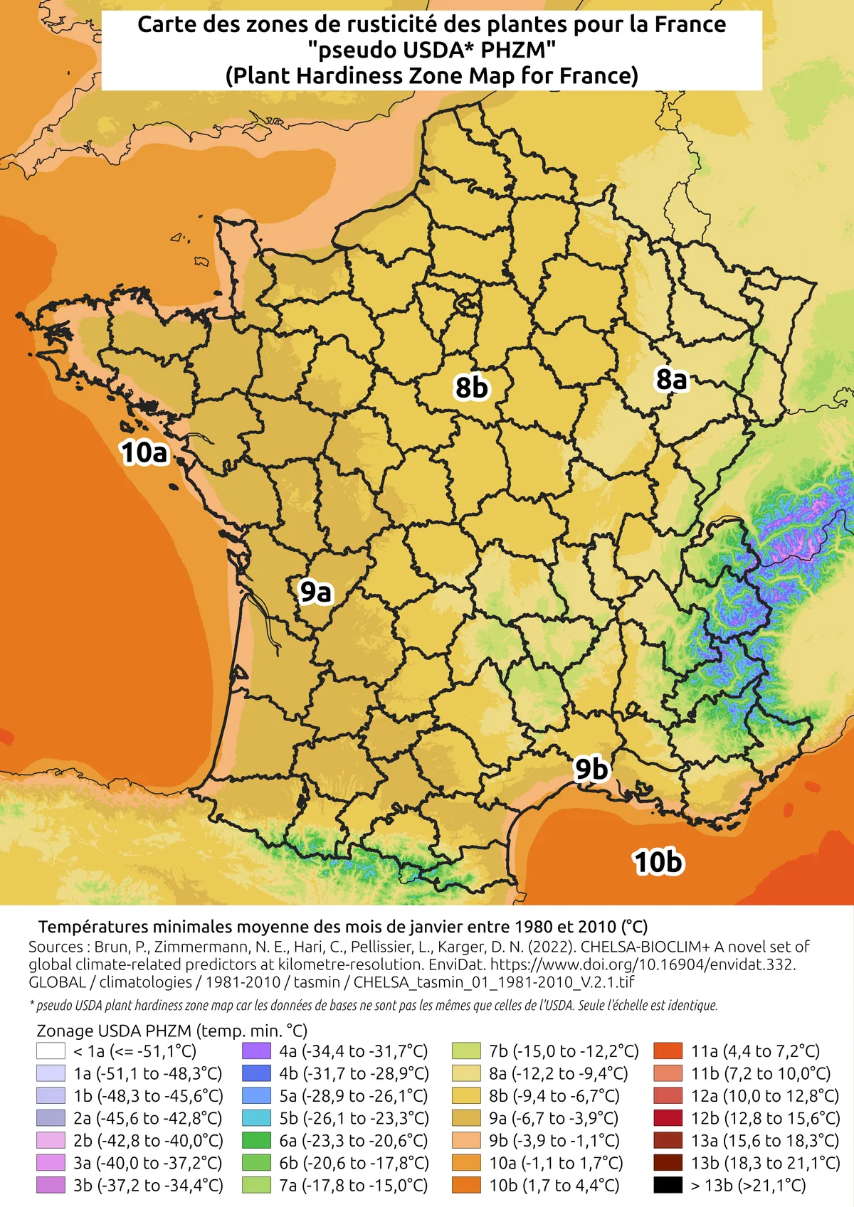 USDA plant hardiness zones