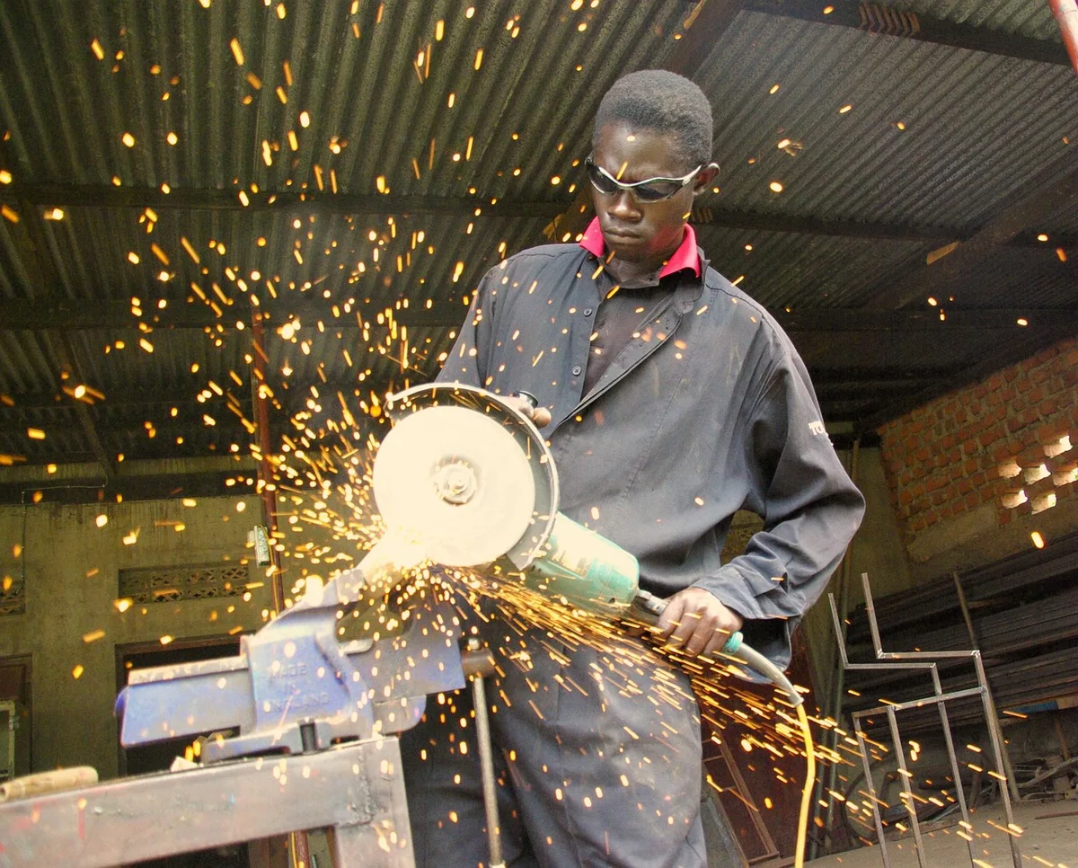 welding steel frame fabrication
