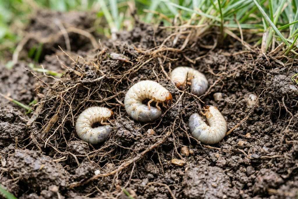 what does a grub worm eat