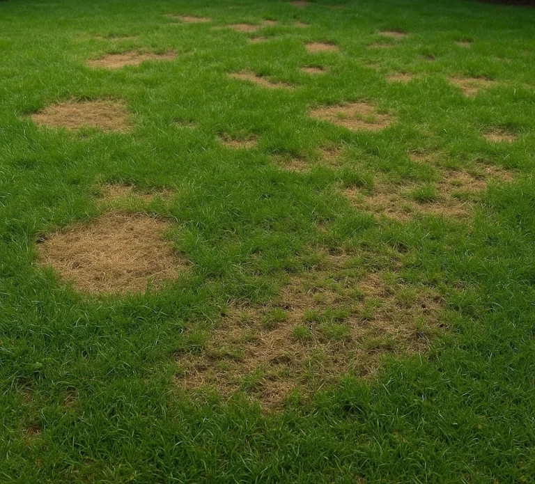 what does grub lawn damage look like