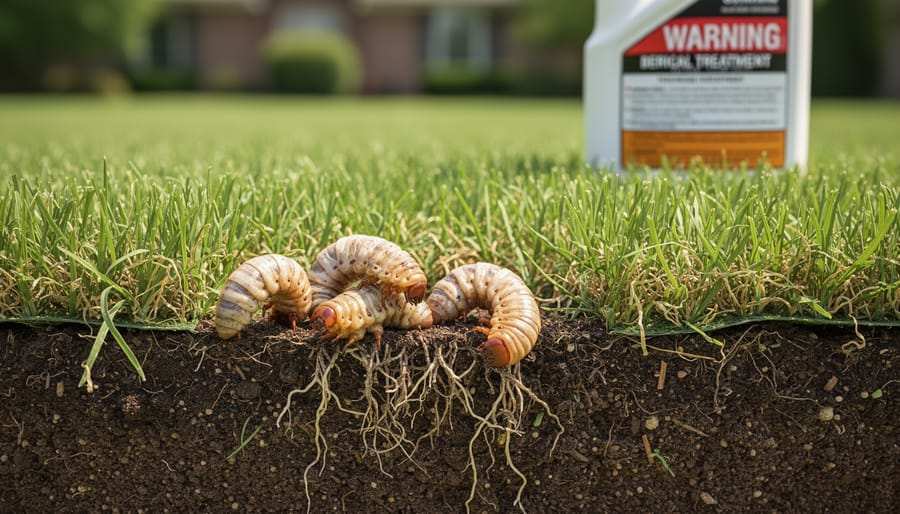 white grub turf identification