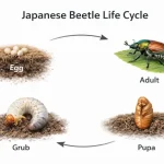Japanese beetle grub lifecycle diagram