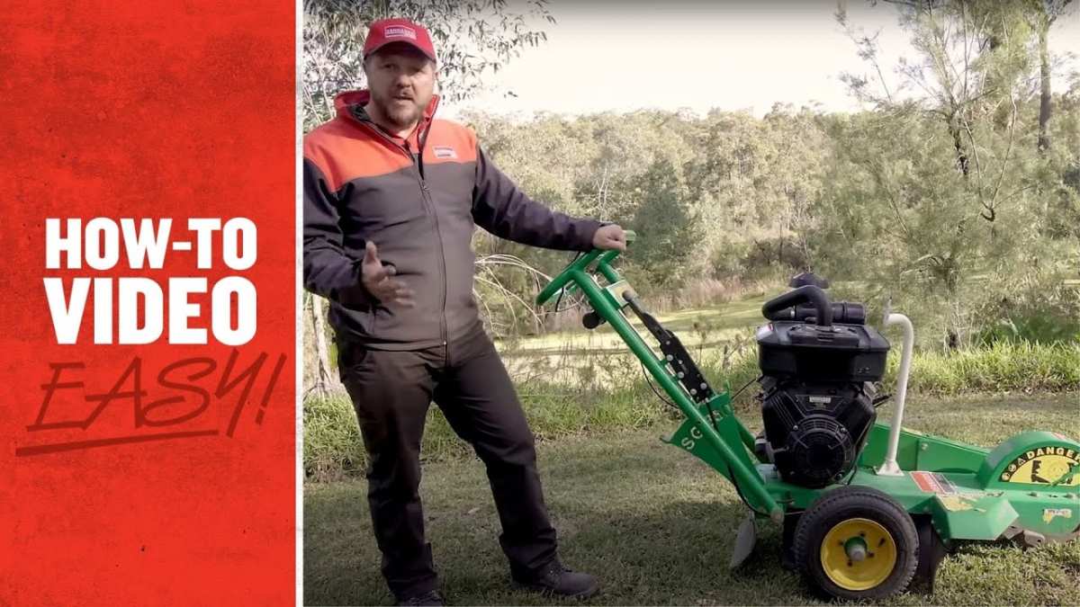 stump grinder operation