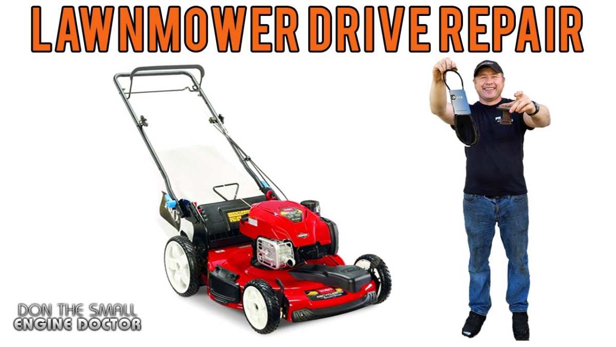worn lawn mower drive belt vs new