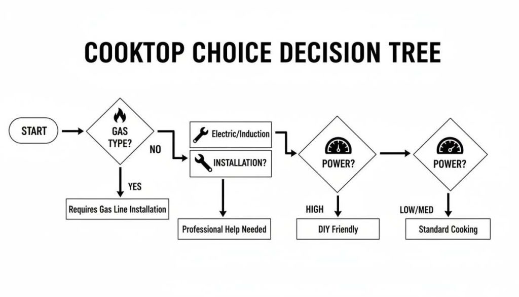 gas grill burner count decision flowchart