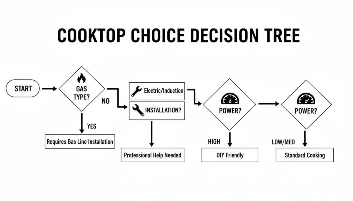 gas grill burner count decision flowchart