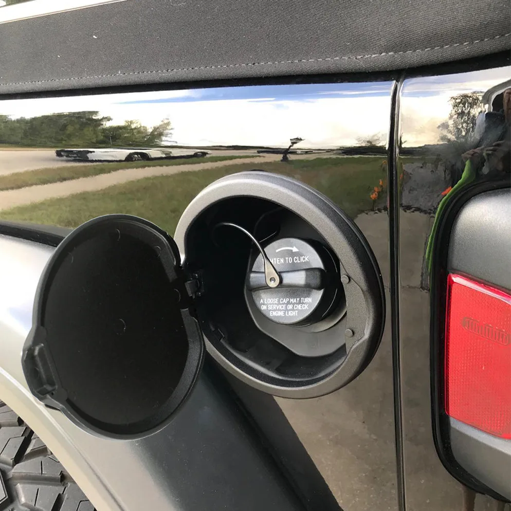 How to clean the gas cap area?