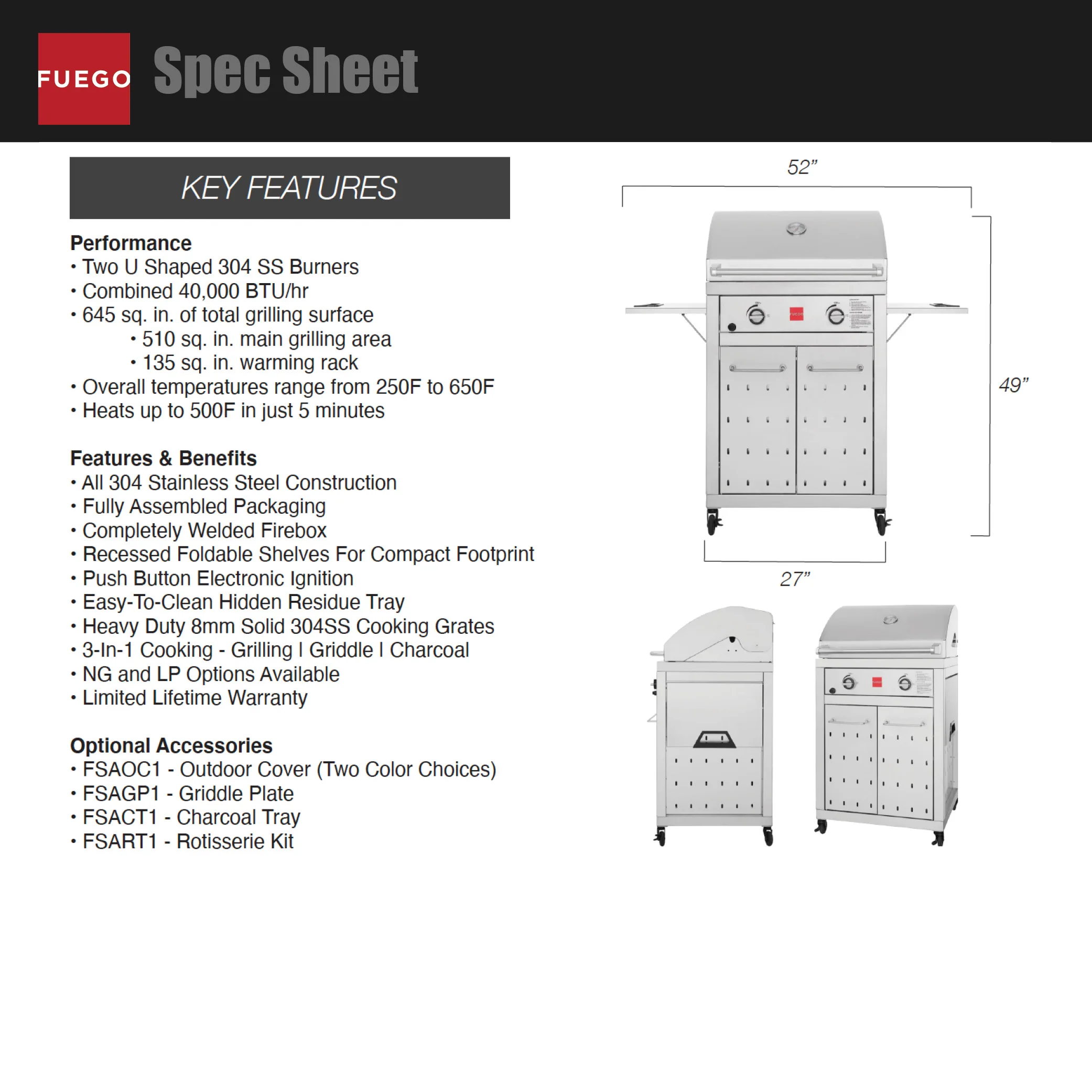 how to read gas grill specifications